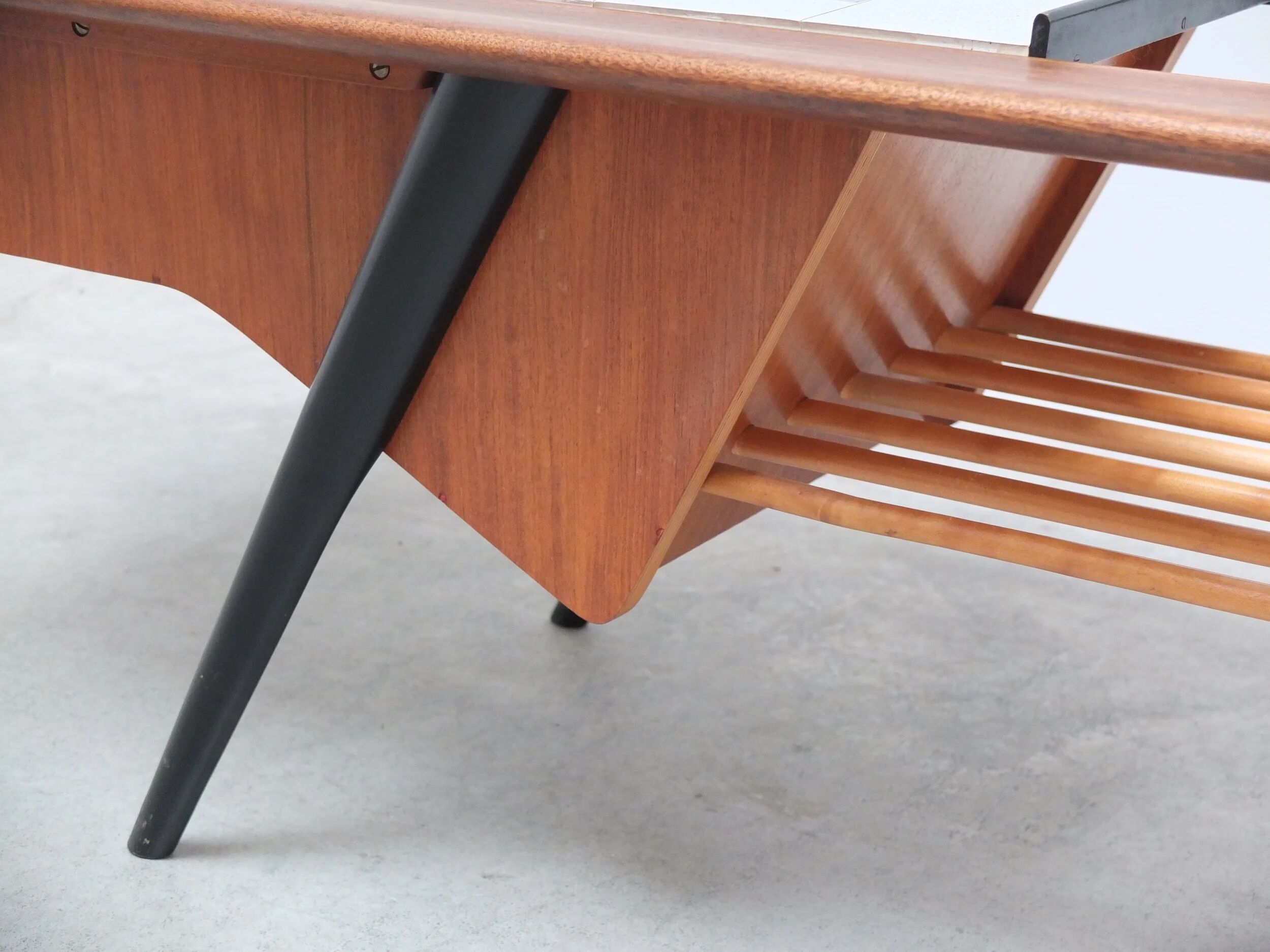 Decorative coffee table with bar by Alfred Hendrickx for Belform, 1950s
