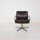 Walter Knoll leather swivel desk chair, Germany 1970's