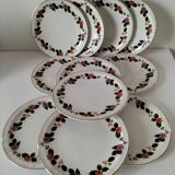 Sarreguemines DV France dessert plates Jeannette model