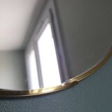 3 miroirs ronds métal doré, diametre 35, 30 et 20 cm