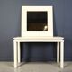 Vintage french console in lacquered wood with mirror, 1980s