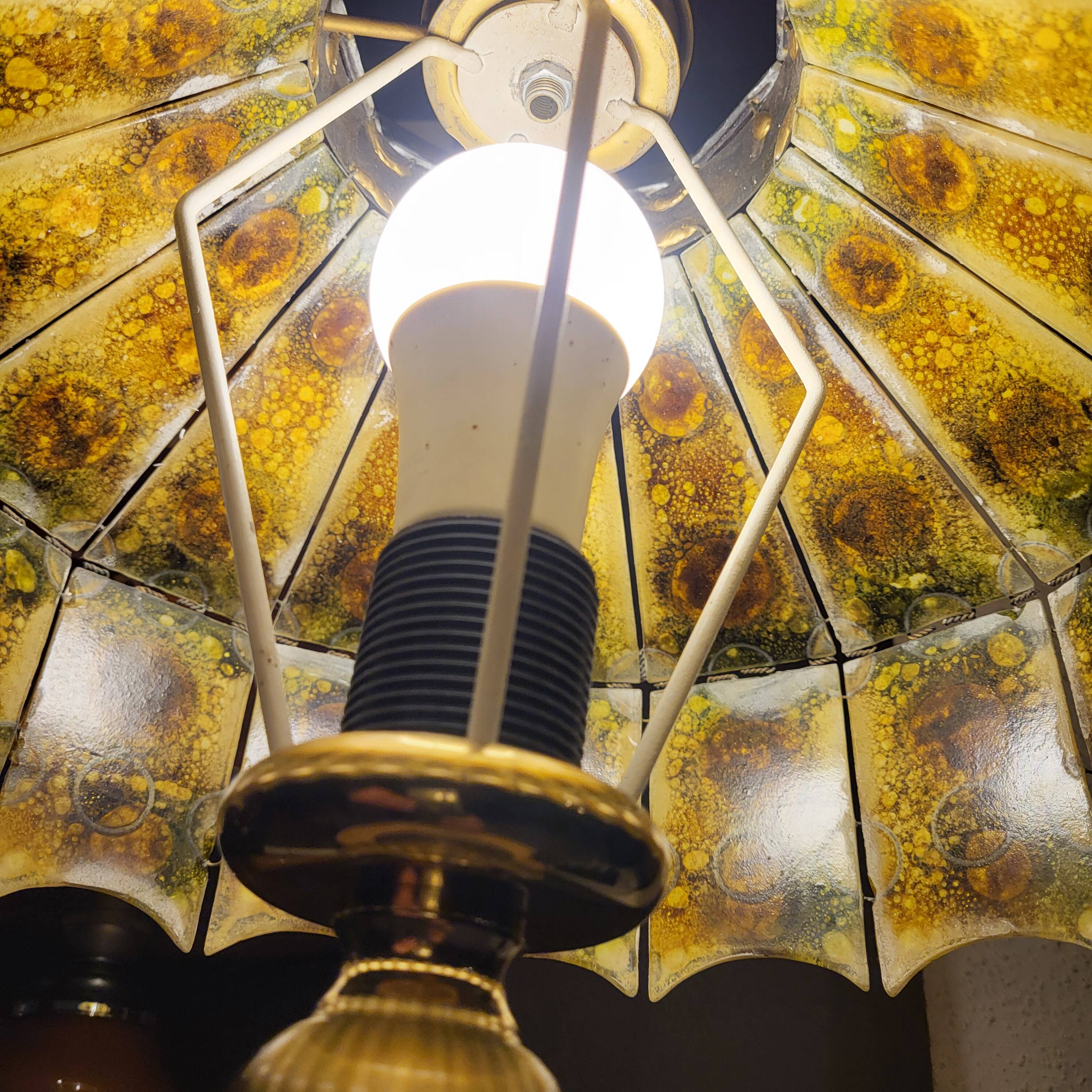 Felipe Derflingher table lamp, amber 1960,70