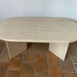 Travertine coffee table