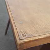 Drawing table wood and vintage metal