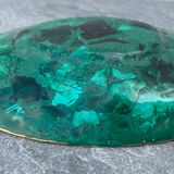 Ashtray or empty pocket in malachite and bronze
