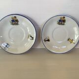 5-saucer dinner set in the style of Germaine Bouret