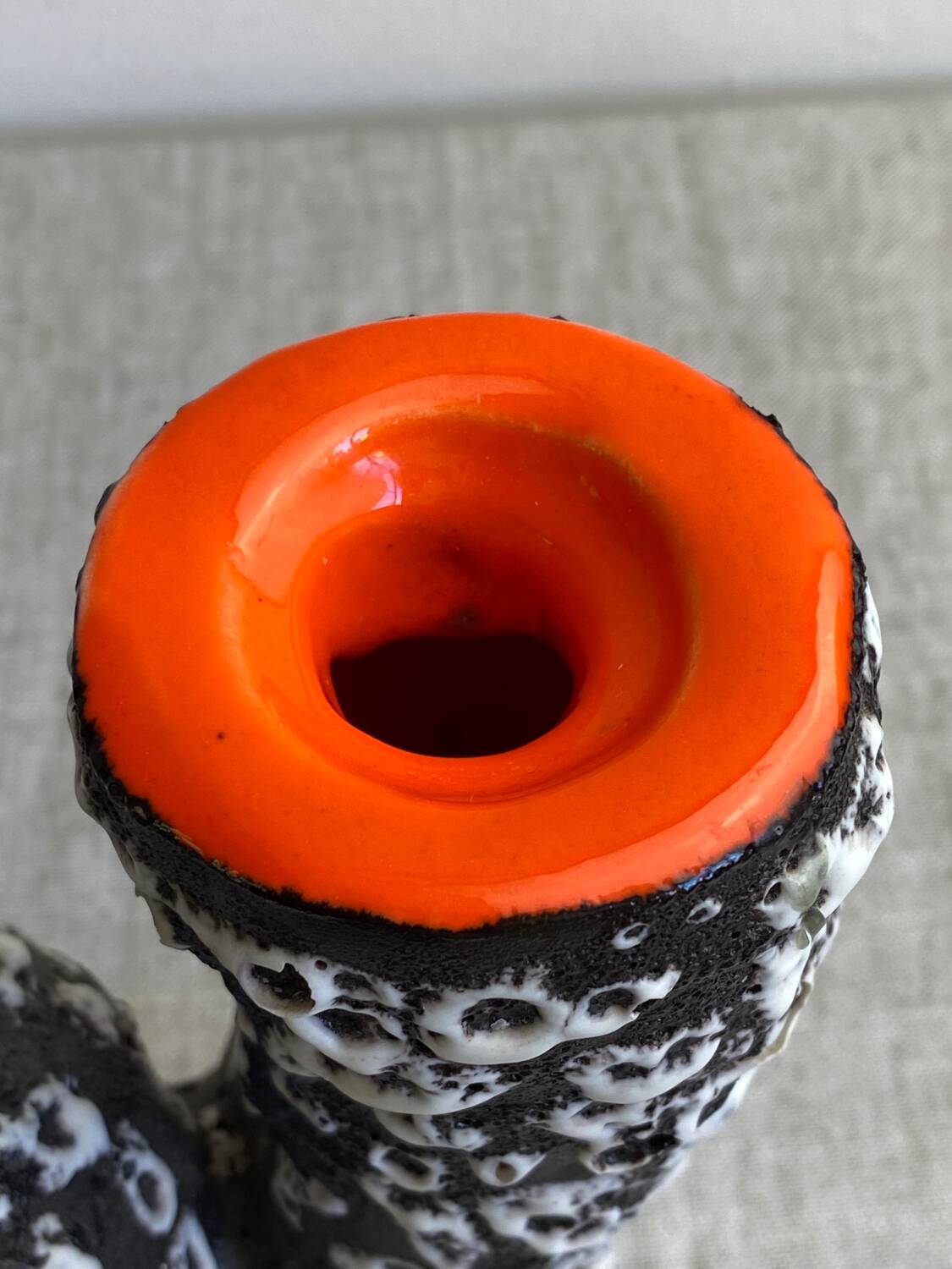 Vallauris fat lava ceramic candle holder