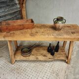 Old workbench side table washbasin furniture 54 x 170 cm
