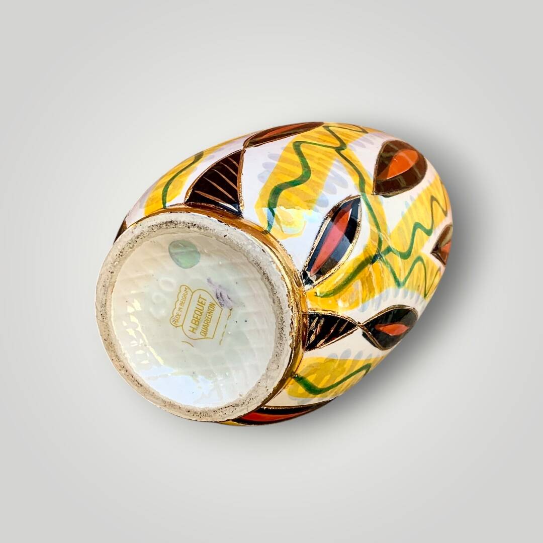 Hubert Bequet Art Deco Vase – Jupiter Decor – Model 490 – Belgium – 1950