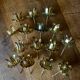 Set of brass candle holders x15