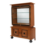 Late Art Deco Display Cabinet in Oak, Belgium 1940s