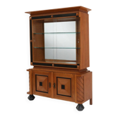 Late Art Deco Display Cabinet in Oak, Belgium 1940s