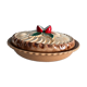 Vintage pie dish in barbotine apple pie Silea