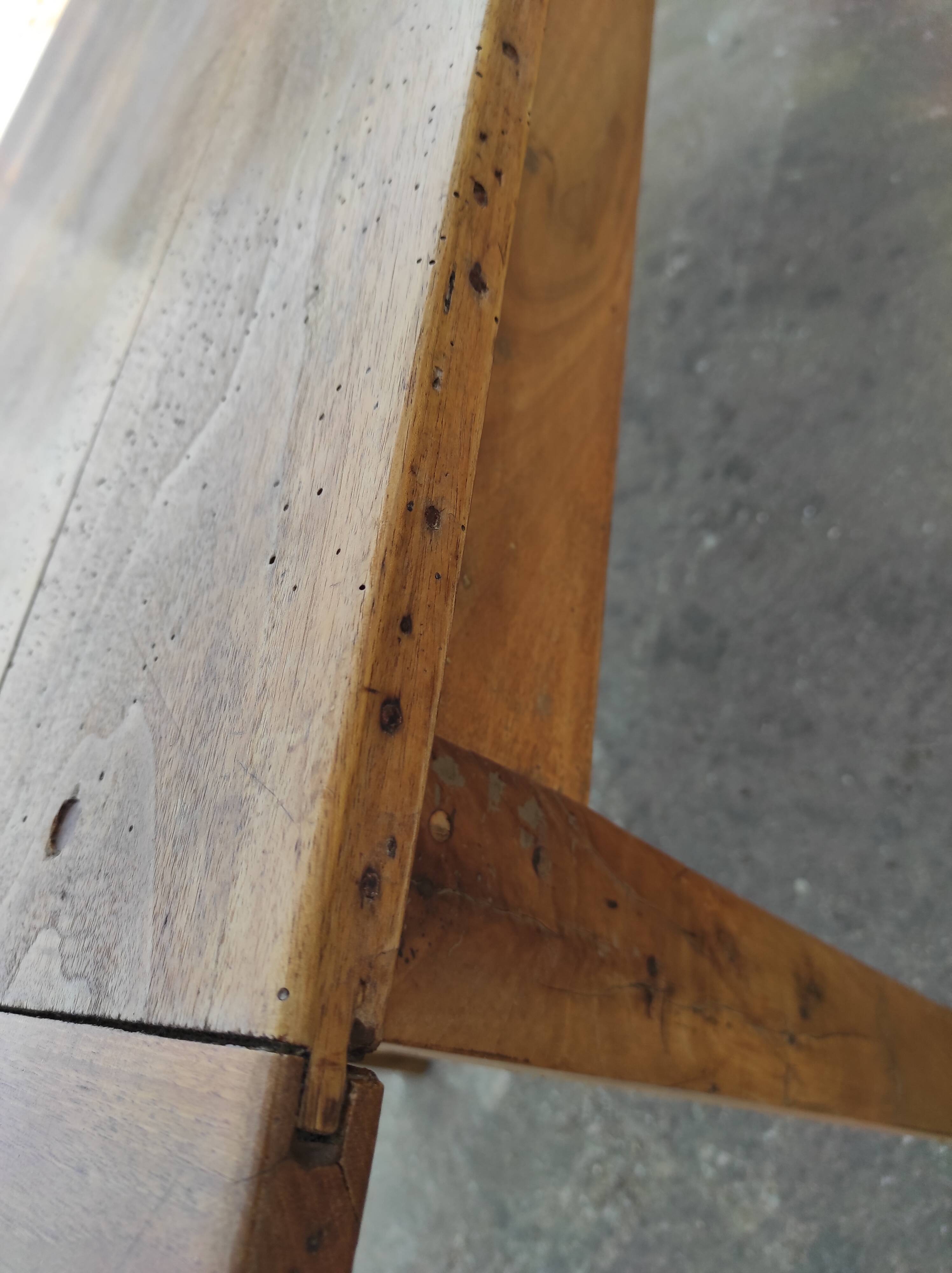 Farmhouse table in blond walnut 200 cm