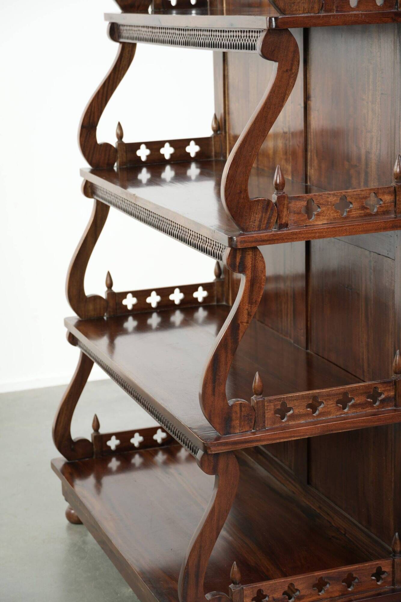 Elegant wooden  bookcase with a classic English look from the 20th century
