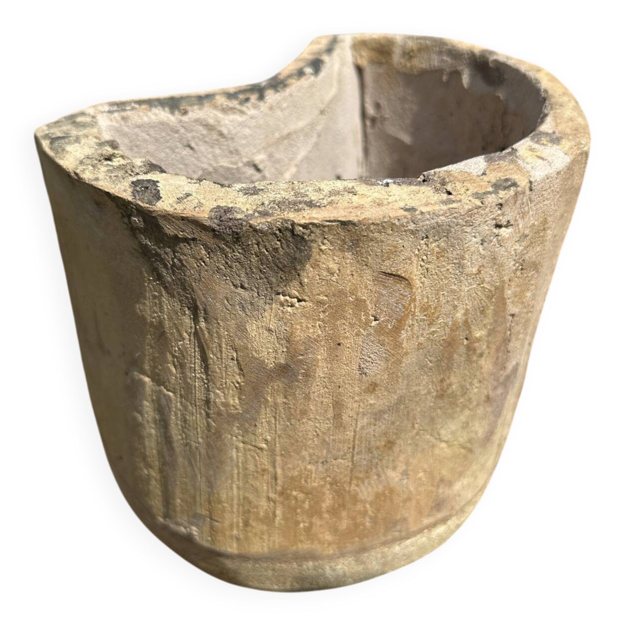 Pot demi-lune en tuiles provençales