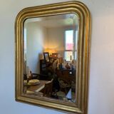Vintage Louis Philippe mirror with antique gold beveled glass