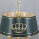 Empire style hot water bottle lamp in solid bronze three lights Lucien Gau