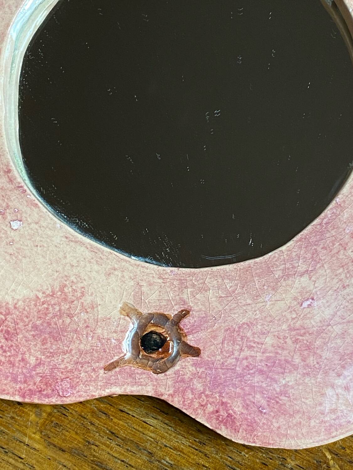 Ceramic apple mirror