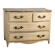 19th century curved chest of drawers with re-engraving