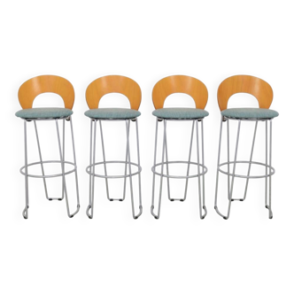 4x tabourets de bar postmodernes, années 1990