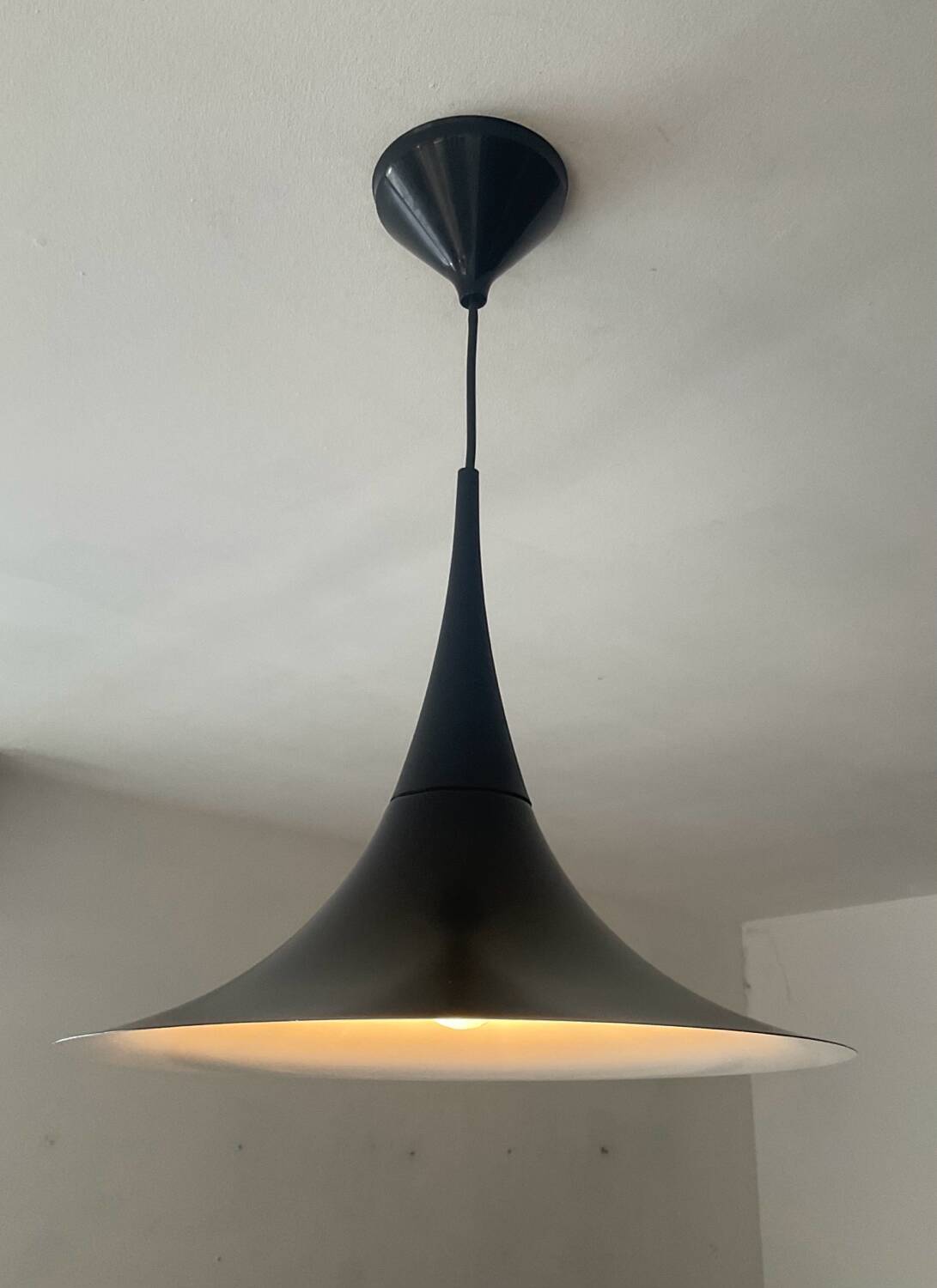 Vintage black metal pendant lamp