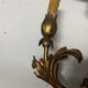 Large Italian Tole Gold Gilded Sconces Set of 2  1960’s 