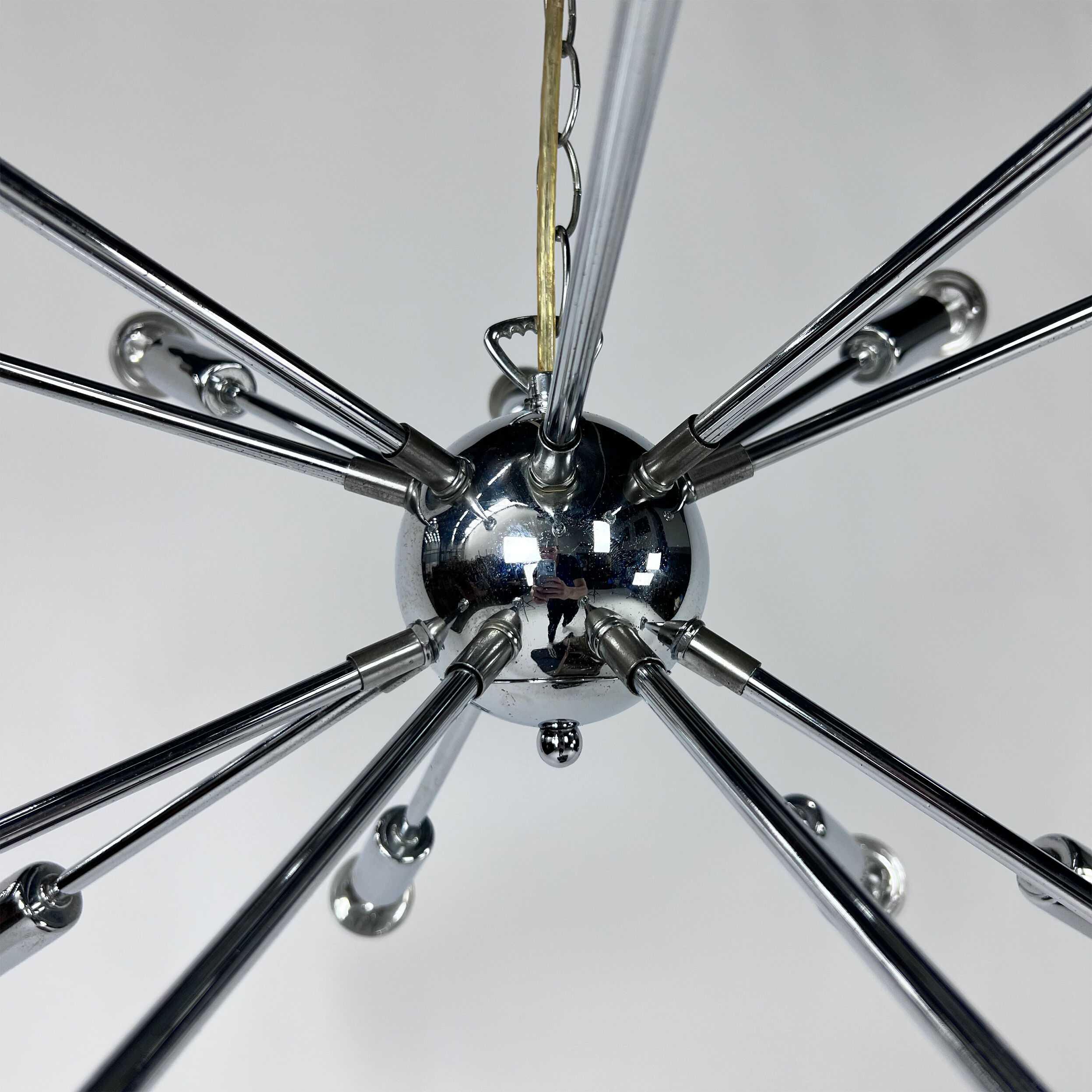 Sputnik chrome chandelier, 1970s