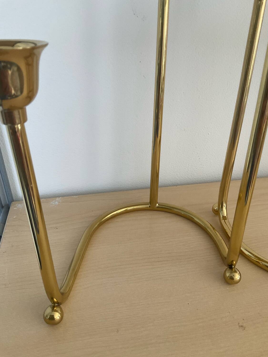 Pair of vintage brass candlesticks