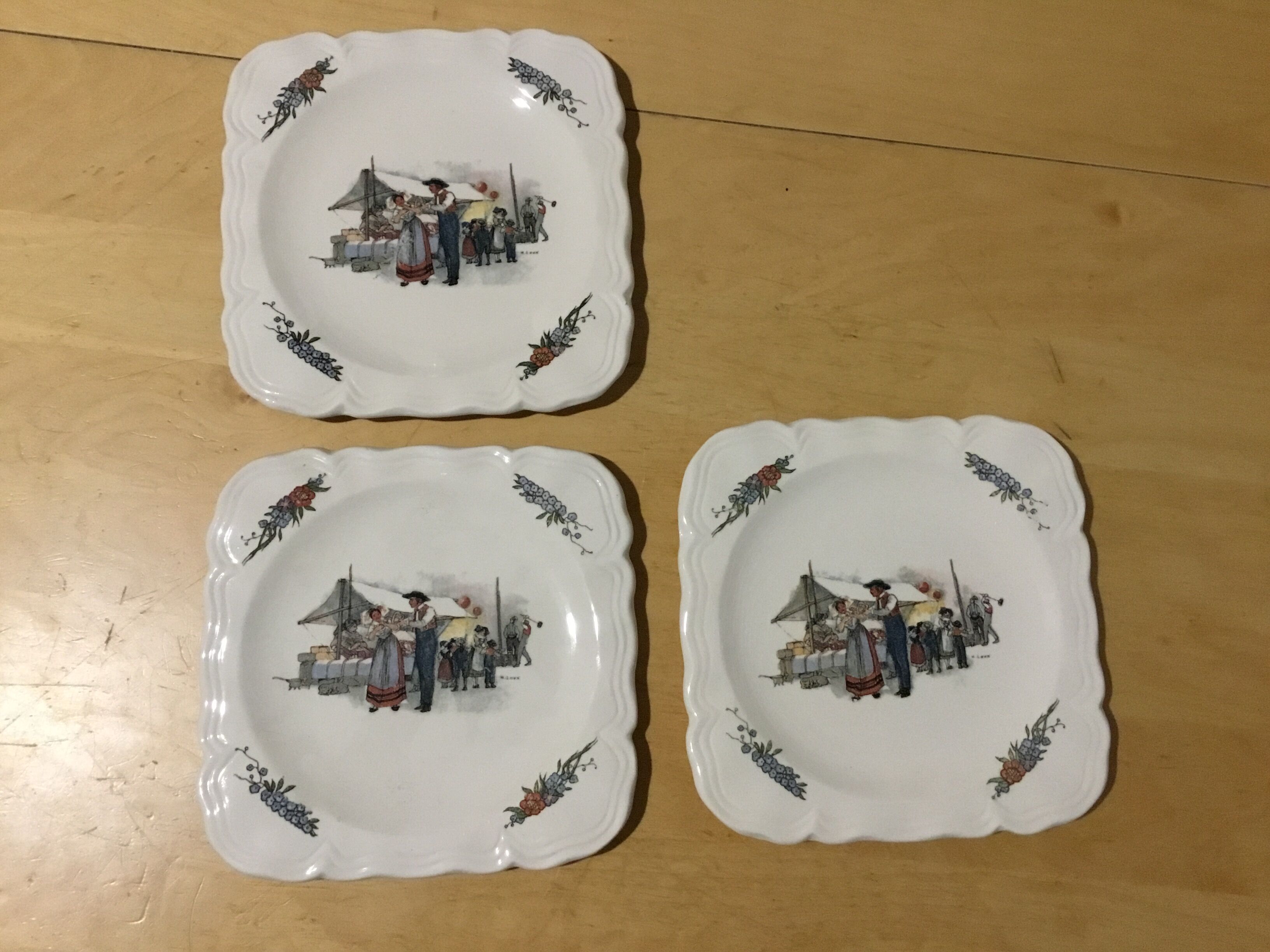 Square plates Obernai Sarreguemines