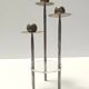 Silver-Plated Brass and Plexiglass Candelabrum by Mesa, Italy 1970s