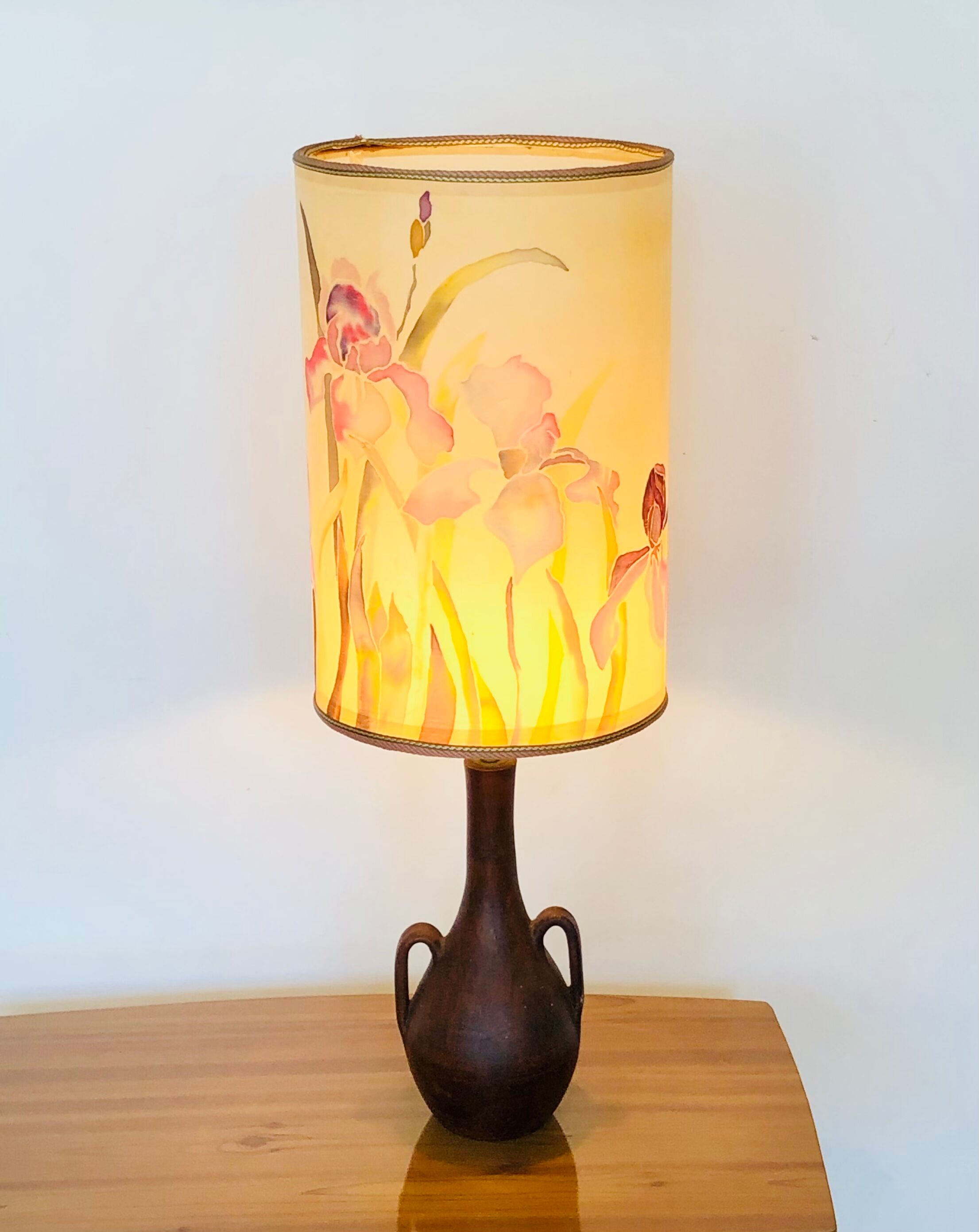 Vintage stoneware table lamp