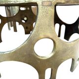 Vlab brutalist console in bronze-finished metal