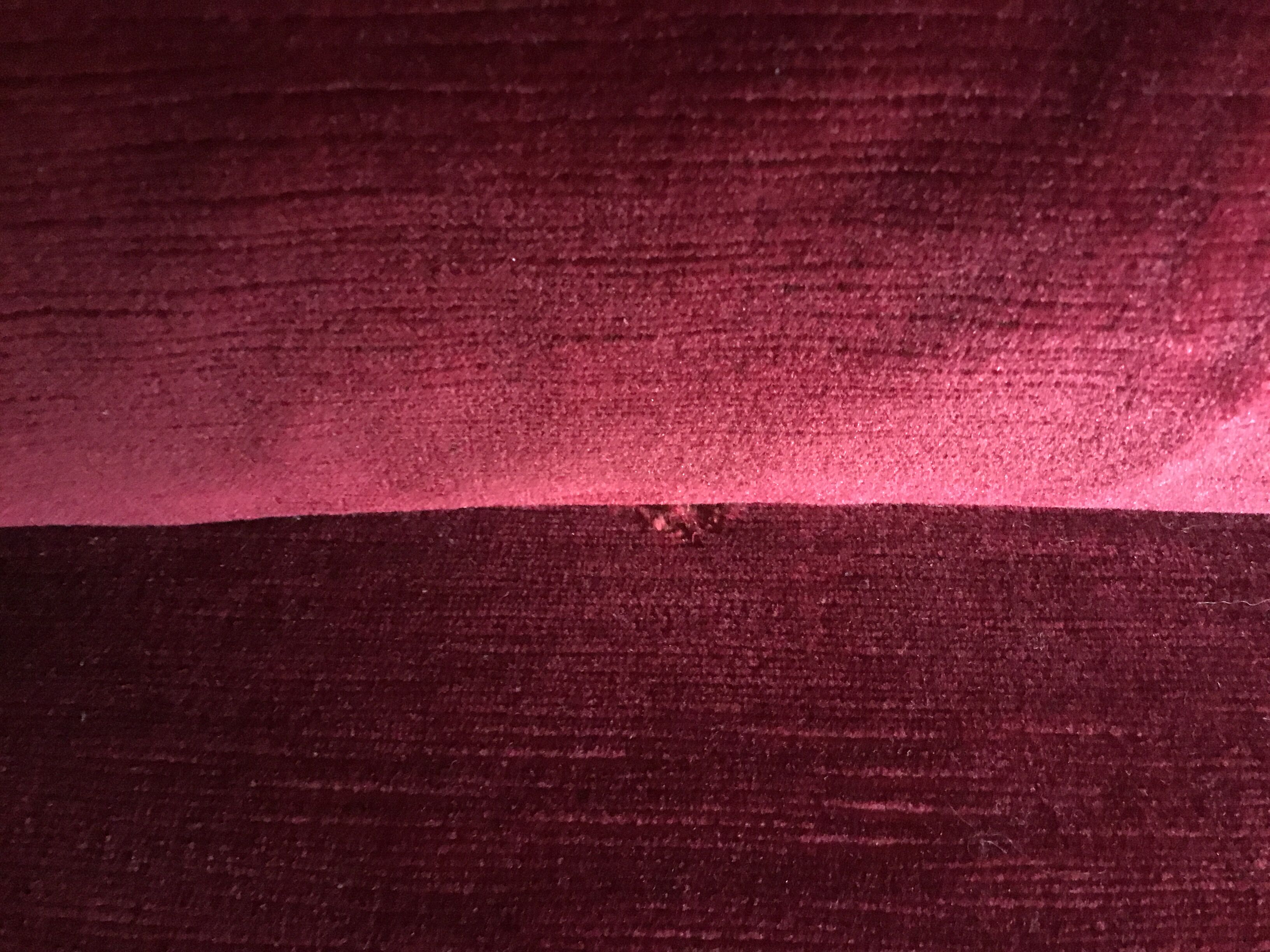 Toad red velvet sofa