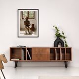 Vinyl Record Storage Cabinet Walnut "Nolana"