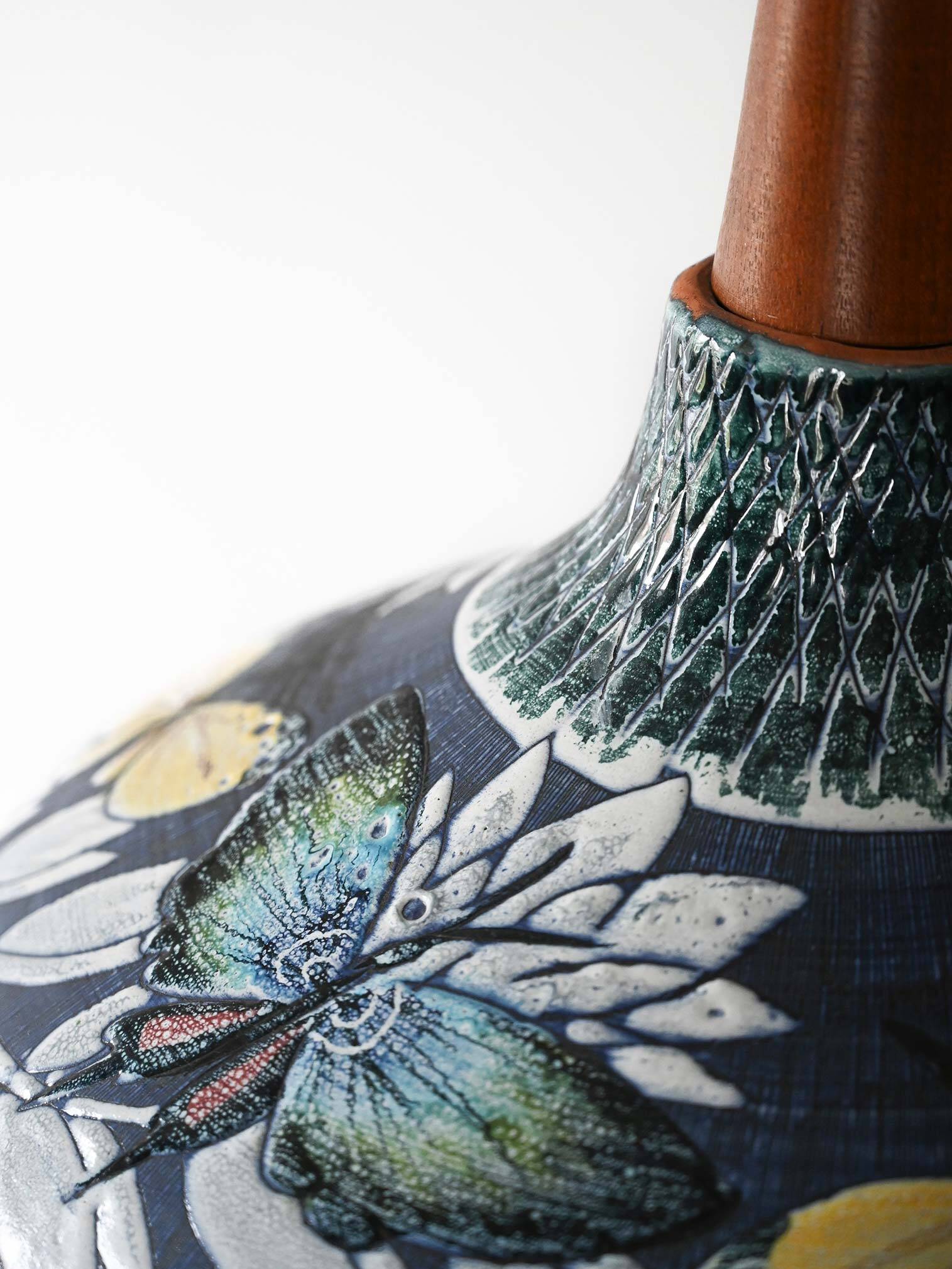 Ceramic pendant lamp by Tilgmans Keramik, attributed to Marian Zawadzki