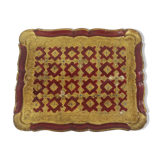 Tray florentine style checkered pattern