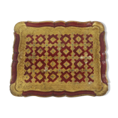 Tray florentine style checkered pattern