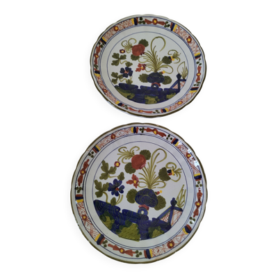 Rare duo d’assiettes italiennes en faïence – CACF Faenza
