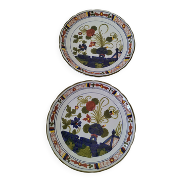 Rare duo d’assiettes italiennes en faïence – CACF Faenza