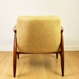 Light Yellow GFM63 Lounge Chair by J. Kedziorek, 1970s