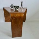 Scandinavian coffee table in curved wood 1970