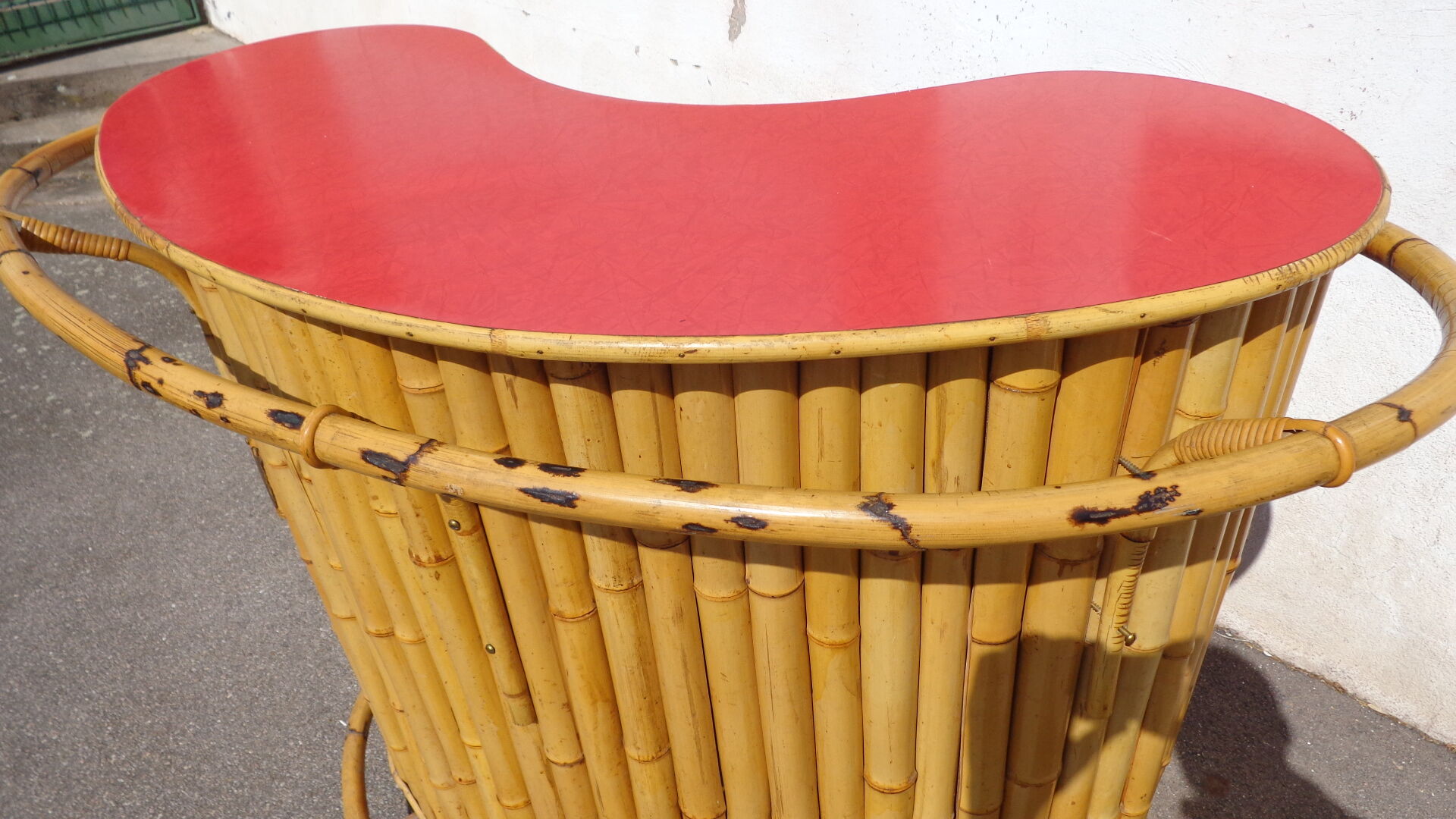 Vintage bamboo bar