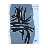Original lithographed poster by raoul ubac, galerie maeght, 1961