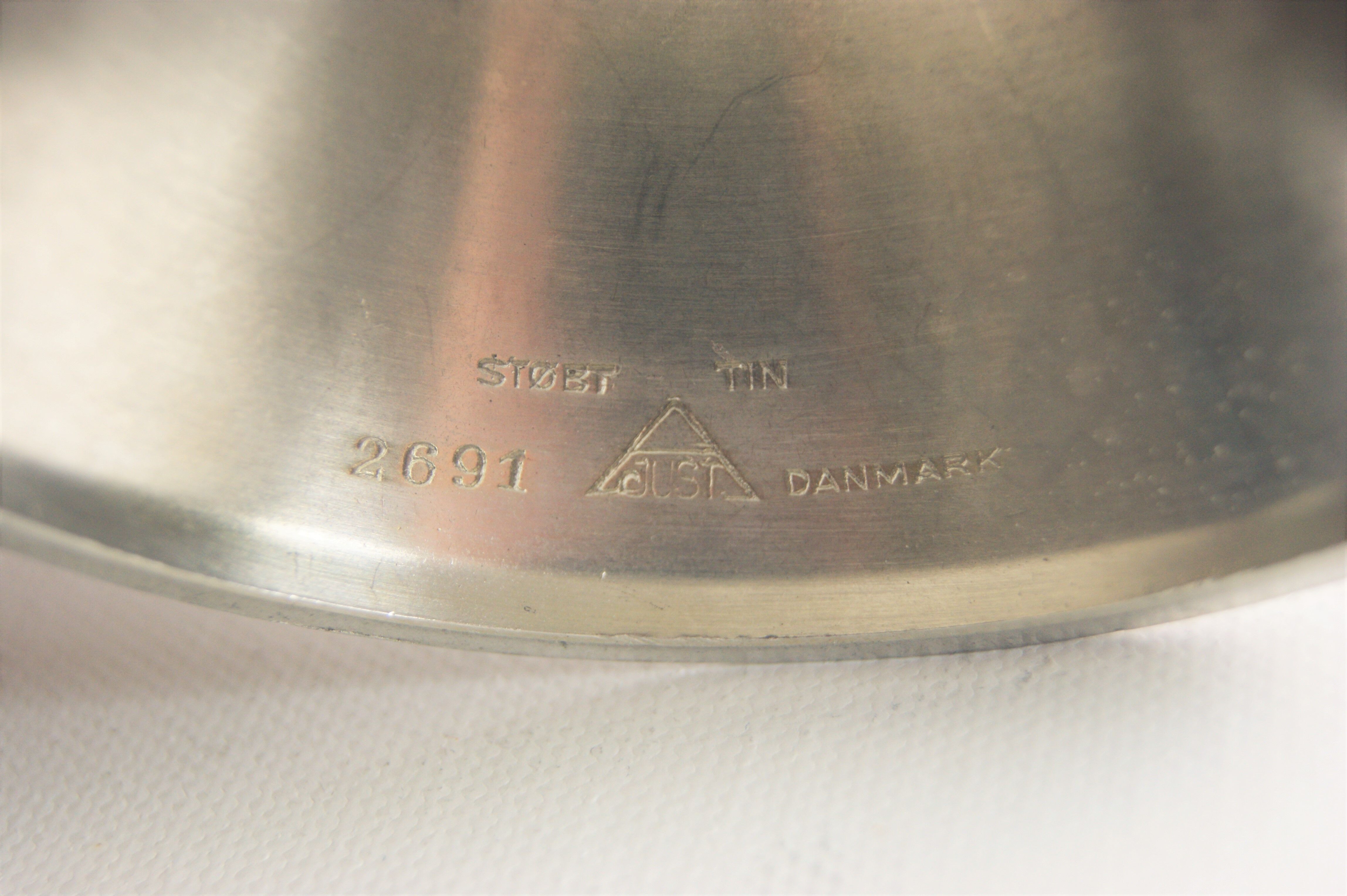 Set of 4 Art Deco candle holders by Just Andersen from the 1940s - fine elegant minimalist design.