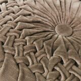 Pleated velvet cushions