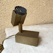 Halogen spot lamp solid brass modernist vintage design 70s