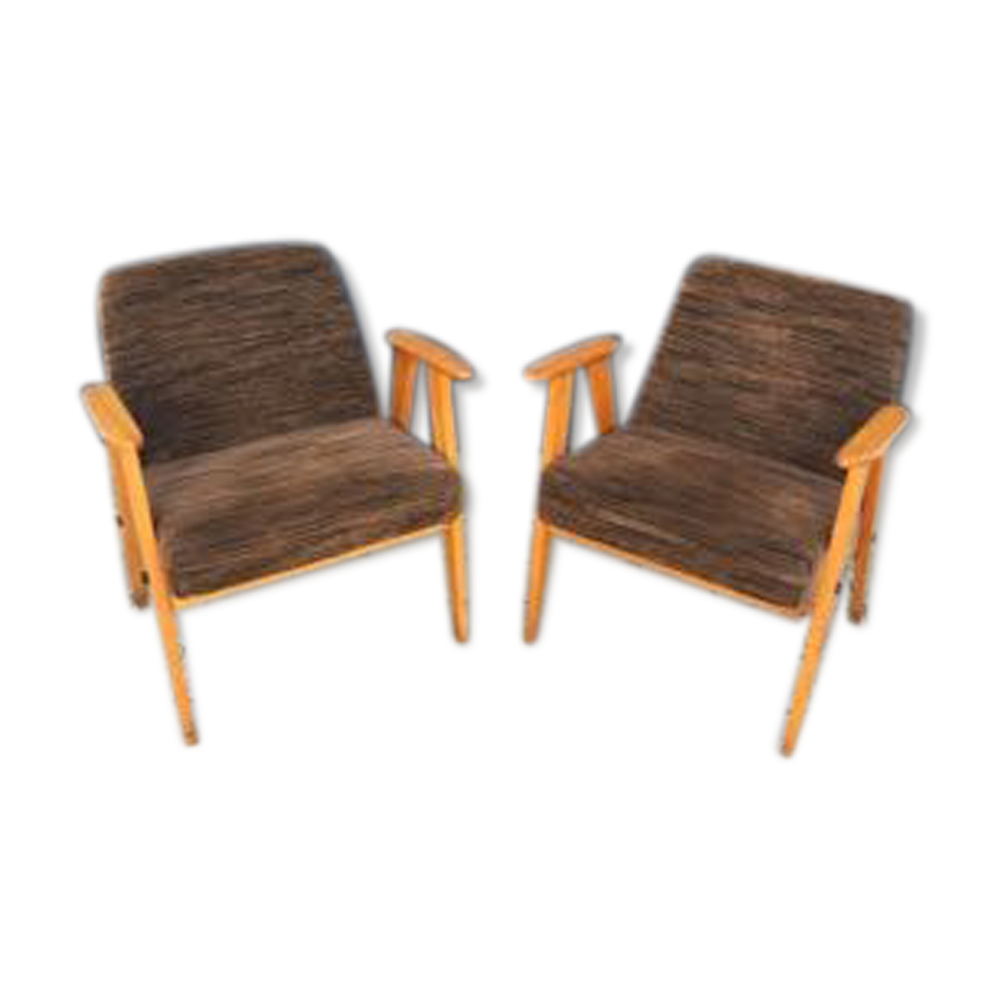 Pair of vintage Scandinavian armchairs from the 60s