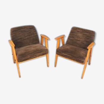 Pair of vintage Scandinavian armchairs from the 60s