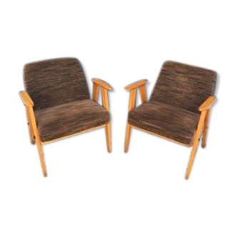 Pair of vintage Scandinavian armchairs from the 60s